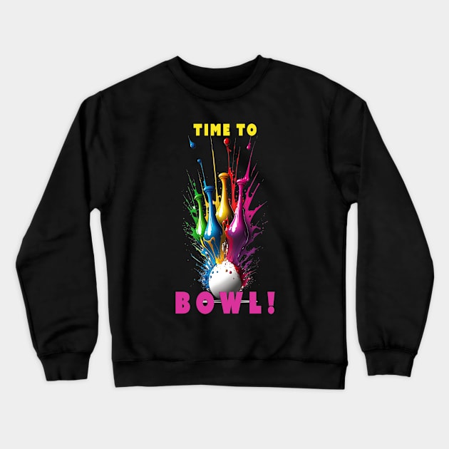 Time to Bowl! Crewneck Sweatshirt by Urban Archeology Shop Gallery